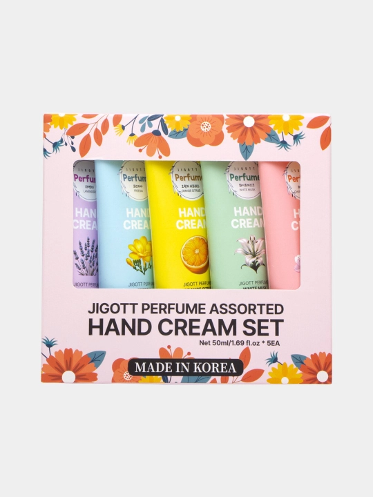 Qo'l kremi to'plami, JIGOTT, Perfume Assorted Hand Cream Set, 5 dona