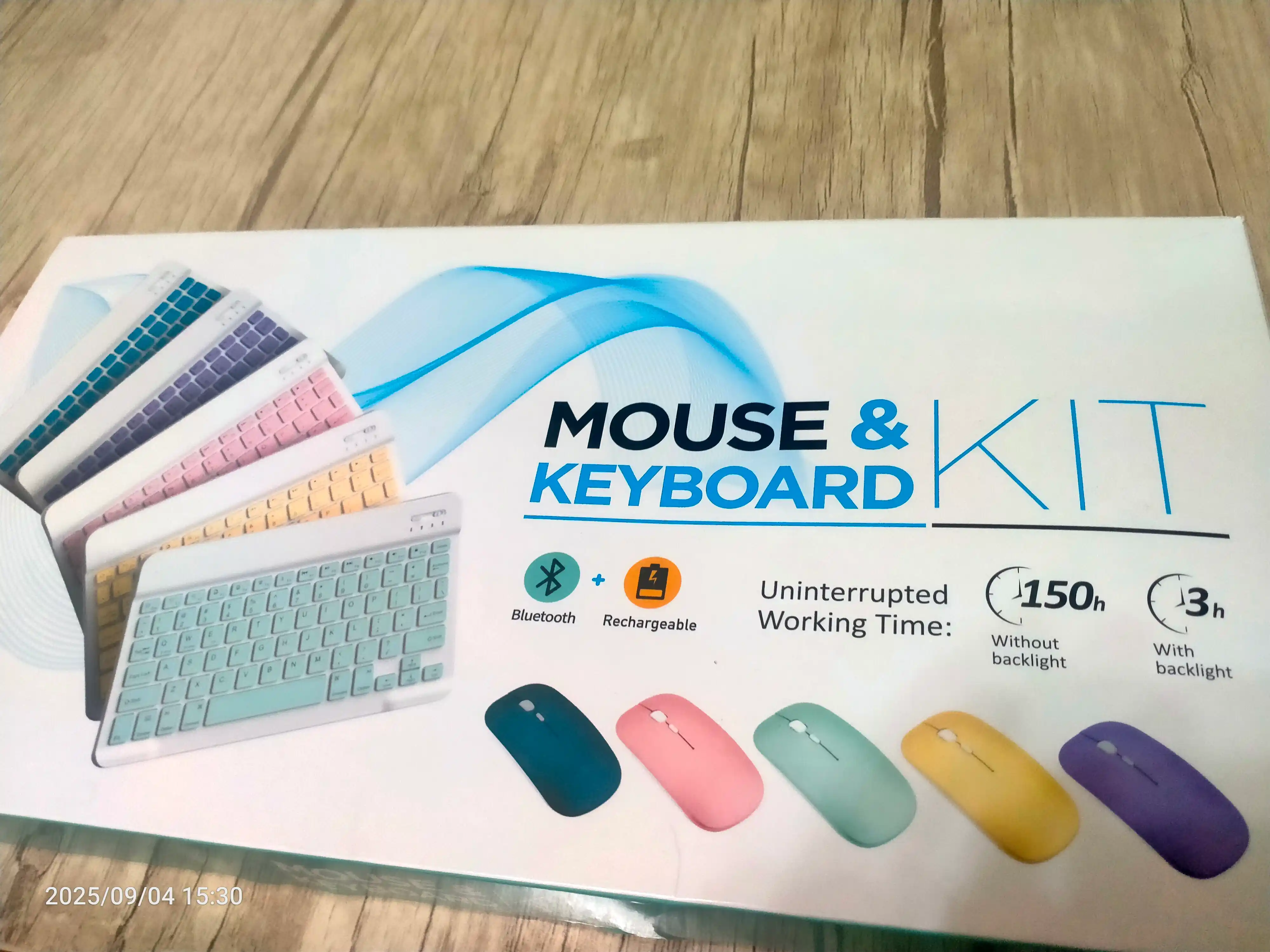 Simsiz mini klaviatura va ikki rejimli sichqoncha toplami, bluetooth orqali ulanish