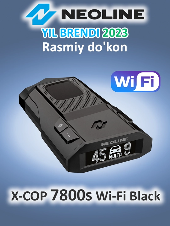 Neoline X-Cop 7800s Wi-Fi Black radar detektori, O'zbekiston uchun versiya - 