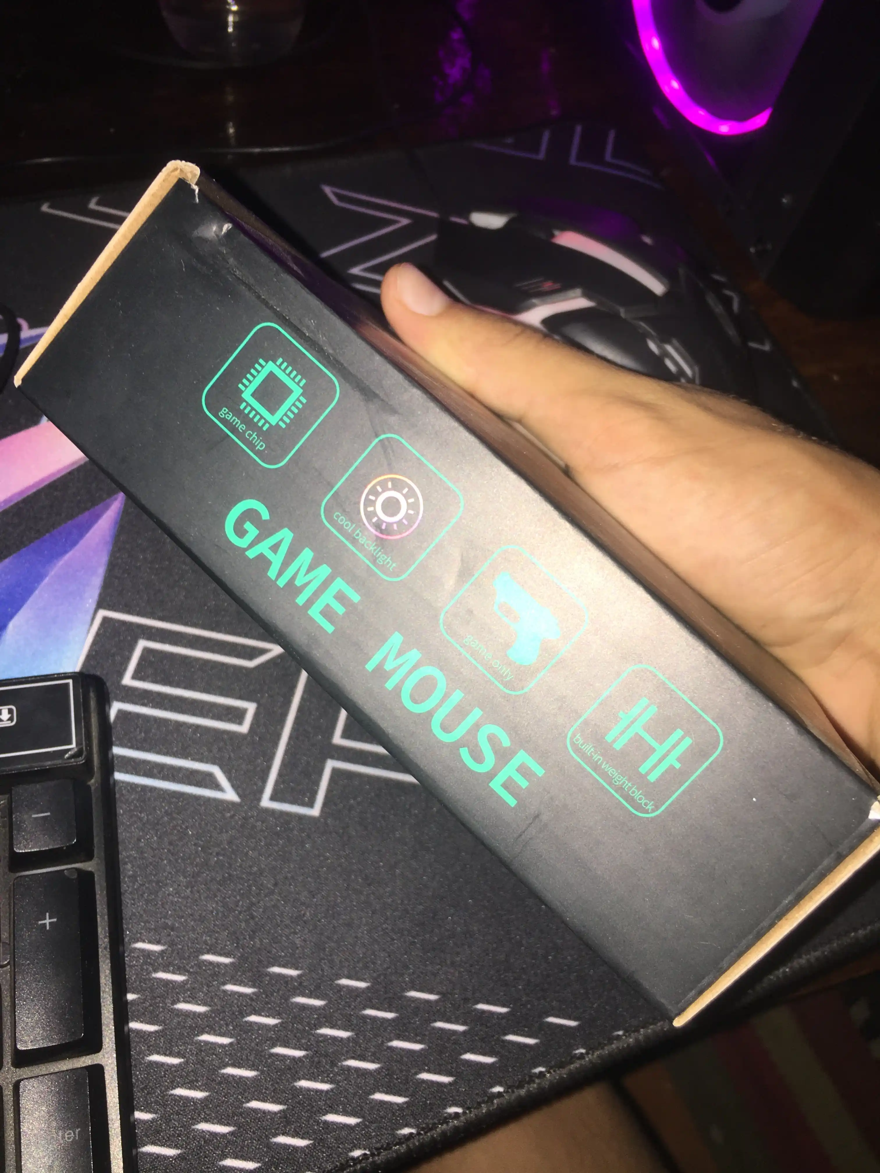 Беспроводная мышь, подходящая для игр и офиса, 3200 точек на дюйм с RGB-светодиодом