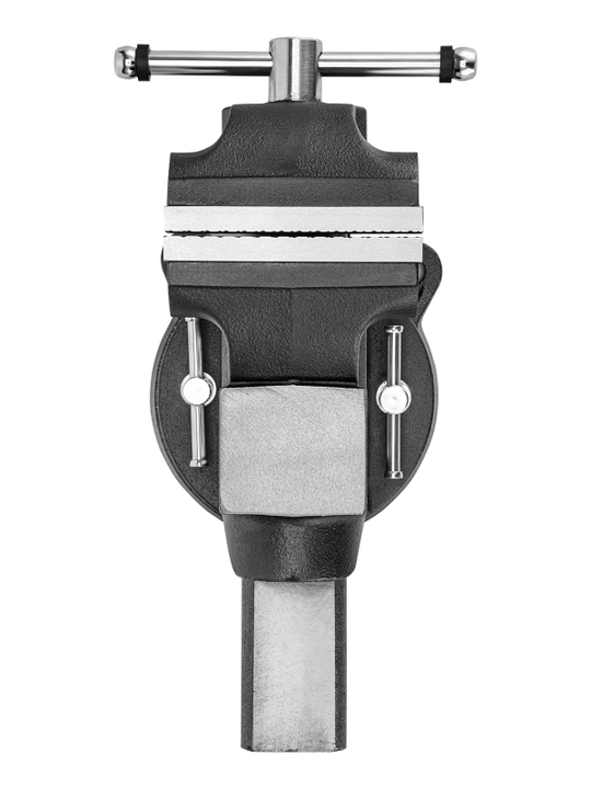 Тиски слесарные DENZEL, BVH-125, 125 мм, поворотные, с наковальней, 18684