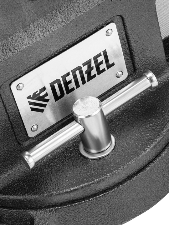 Тиски слесарные DENZEL, BVH-125, 125 мм, поворотные, с наковальней, 18684