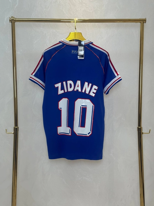 Футболка РЕТРО мужская спортивная ZIDANE 10, синяя - 