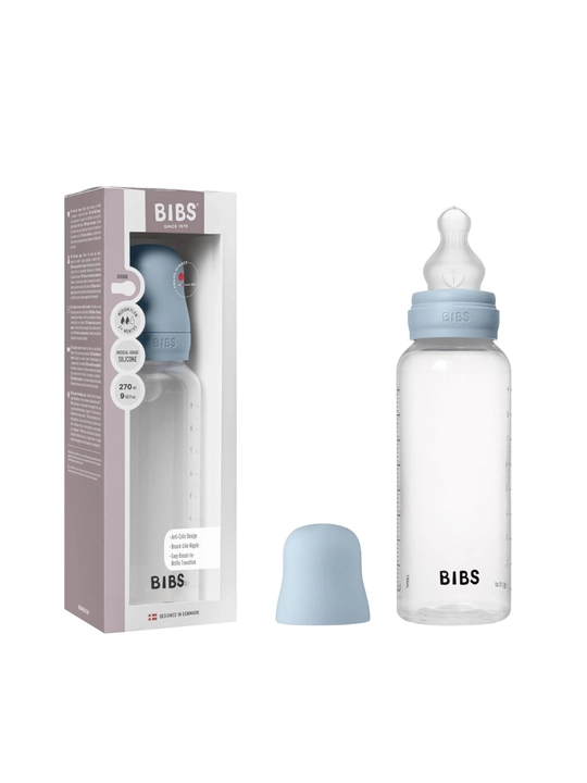 Детская бутылочка BIBS 270 мл, средний поток, антиколик – Blush, Baby Blue, Sage, Ivory