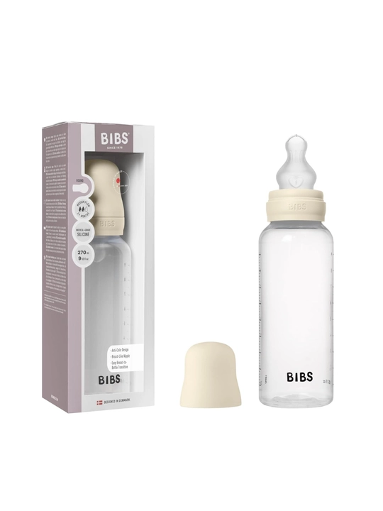 Детская бутылочка BIBS 270 мл, средний поток, антиколик – Blush, Baby Blue, Sage, Ivory