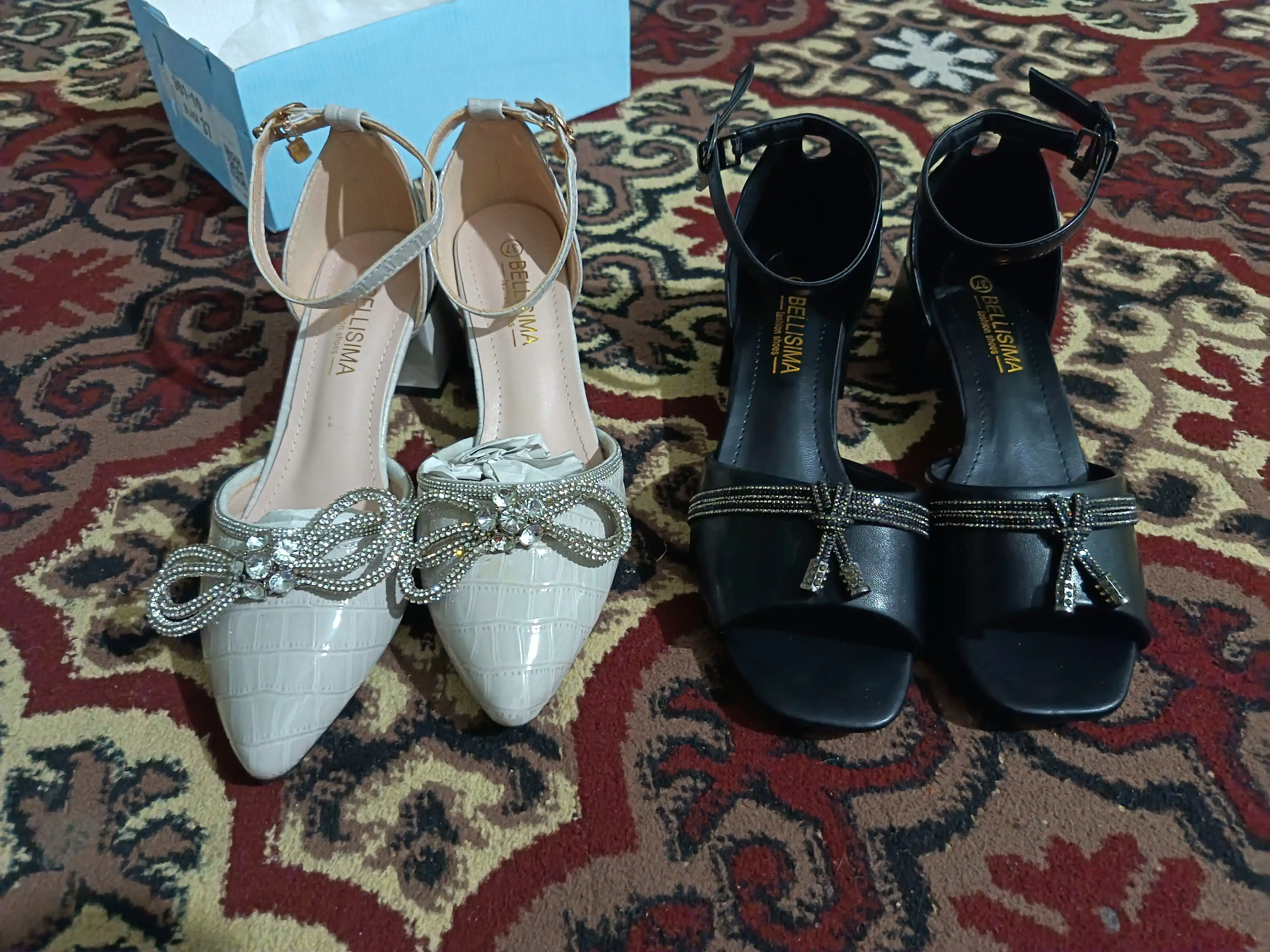 BELLISIMA 961-10PU sun’iy charmli ayollar bosonojkasi, 5 sm poshna, 2 rang, 36–40