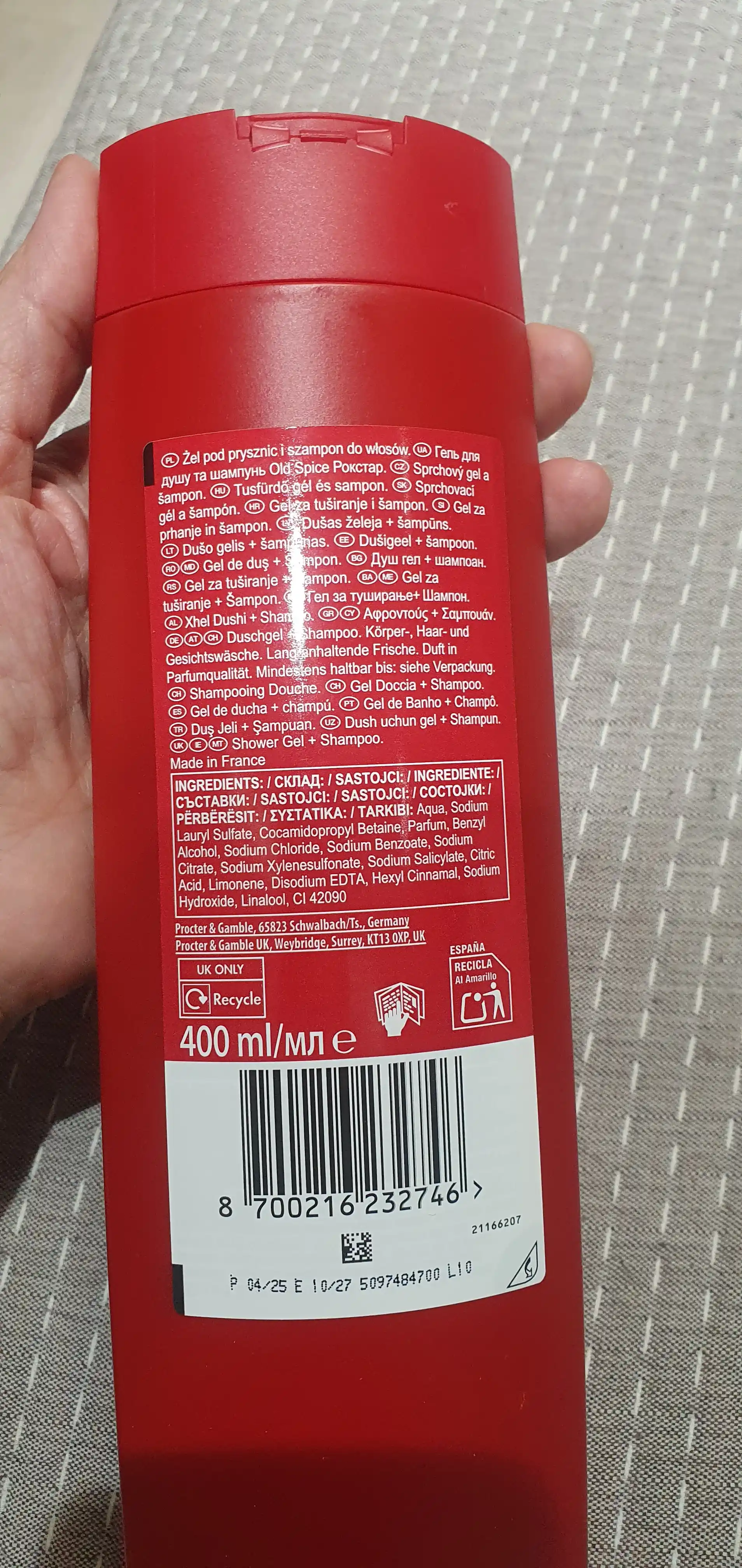 Old Spice гель для душа 3в1 Rockstar, 400мл