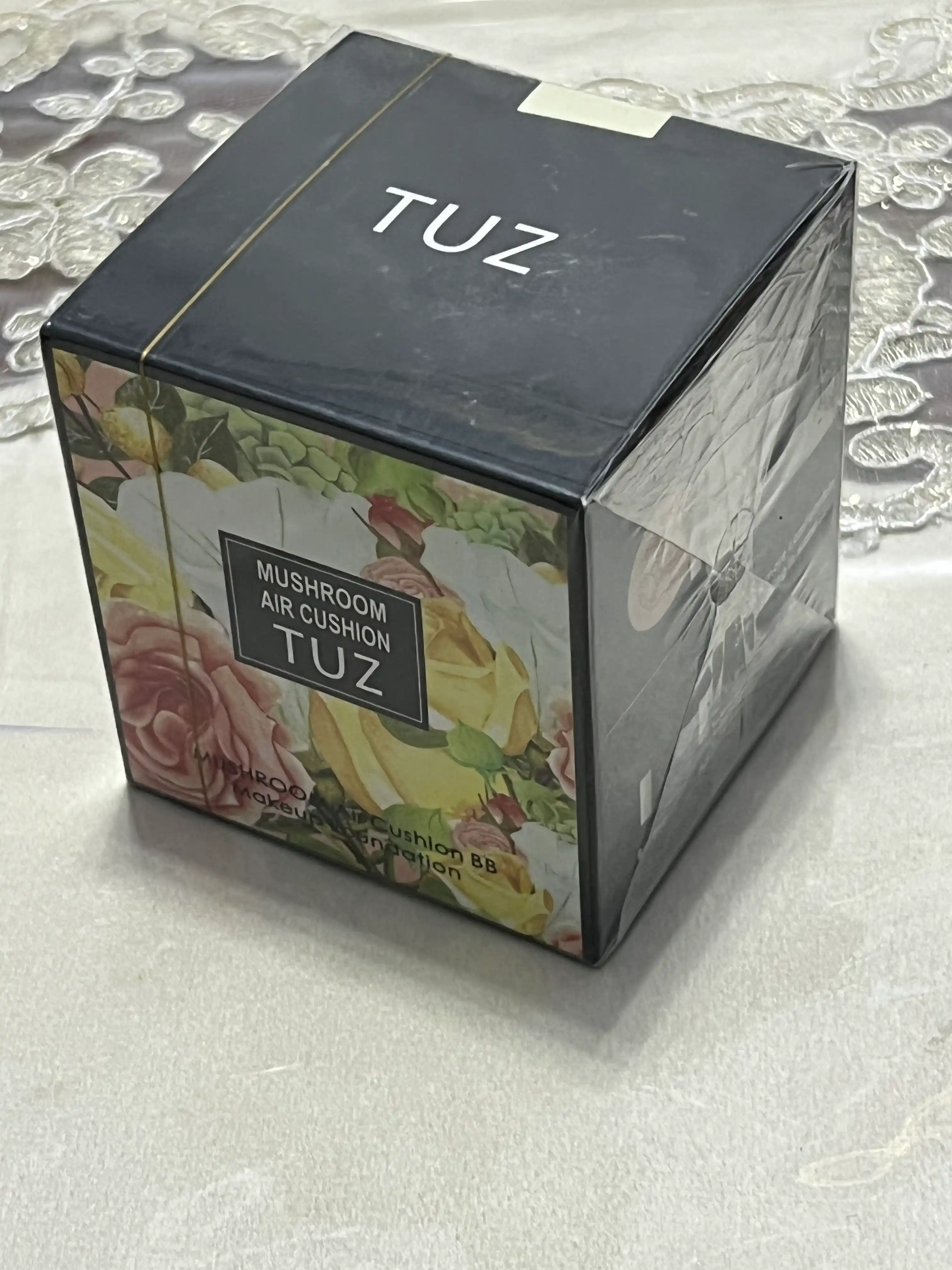 Tonal krem kushon BB TUZ Mushroom Air Cushion, yuz uchun kushon pudra, upa, tonalka, 12 g