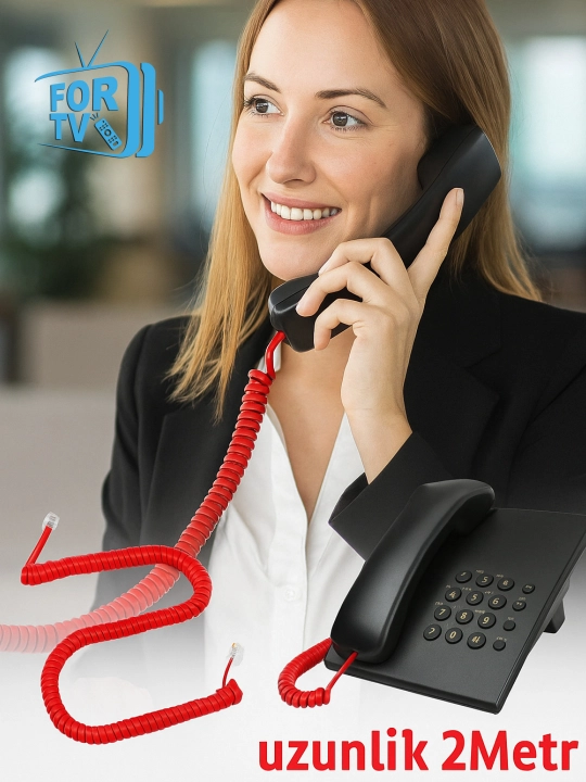 Telefon trubkasi uchun sim RJ11, 2 - 3 - 5 metr - 