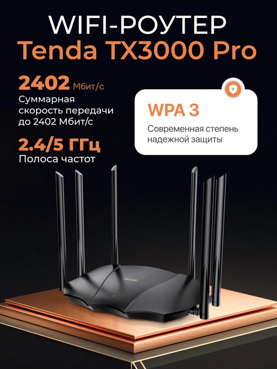 Роутер Wi-Fi, Tenda TX3000 Pro - 