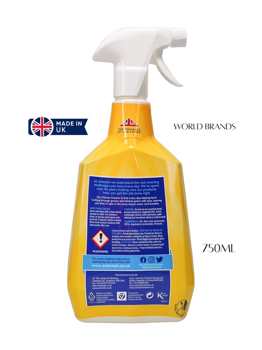 Astonish средство для кухни, с лимоном, против жира и грязи, 750 мл