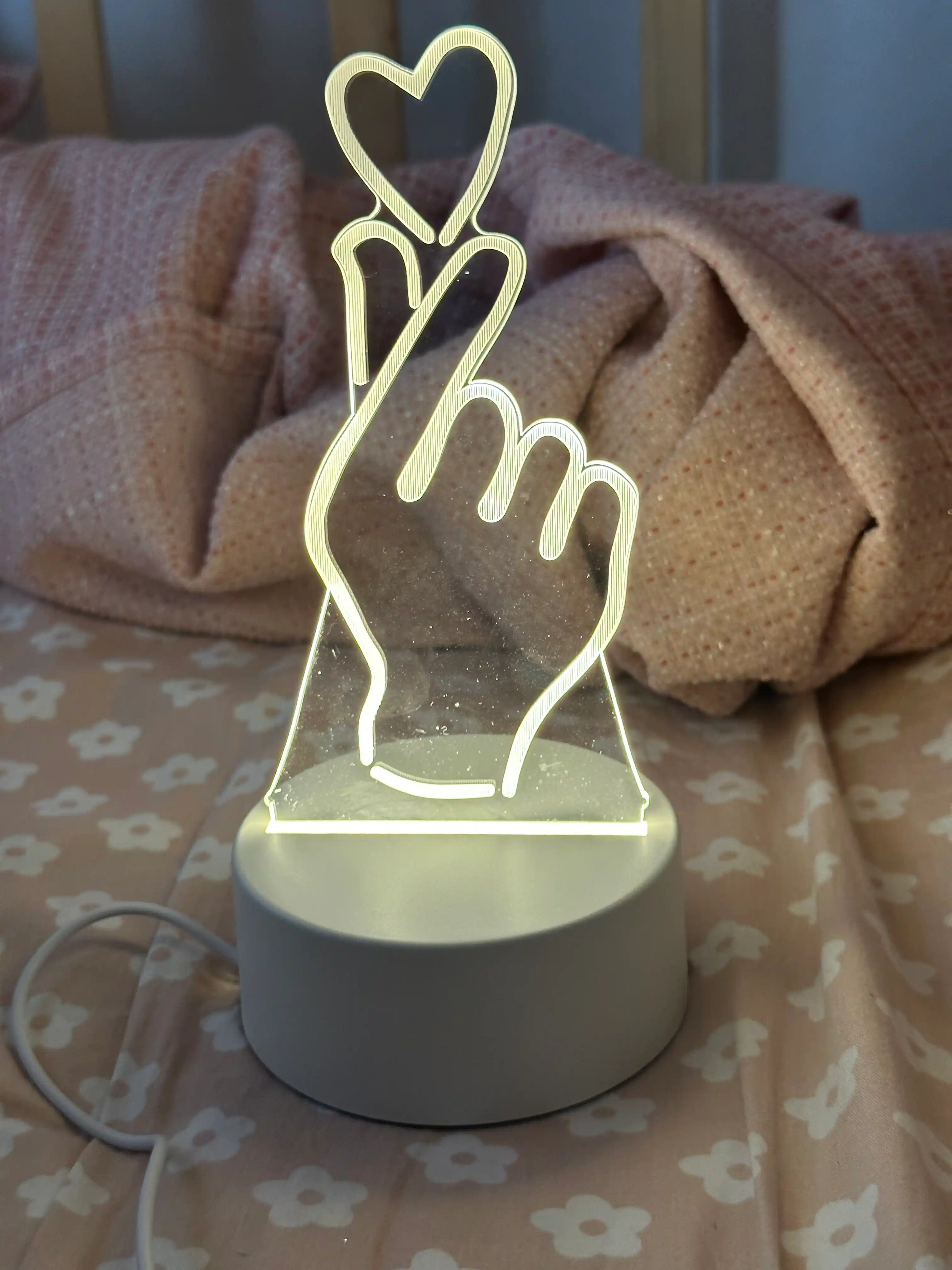 3D chiroq LED tungi chiroq, USB, 15 turdagi