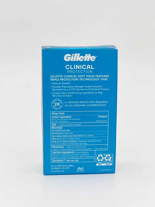 Мужской дезодорант-антиперспирант Gillette Clinical, защита от пота 72 ч, 48 г, США