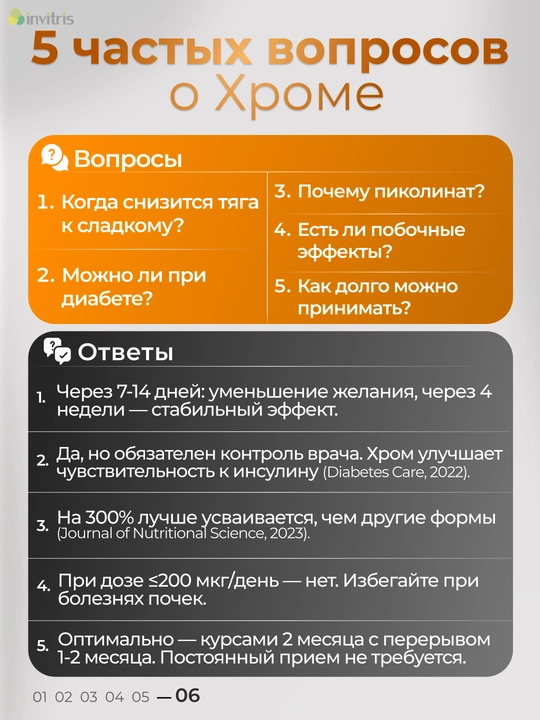 Xrom pikolinat 200 mkg, metobolizm, shirinlikka bo'lgan ishtiyoqni kamaytiradi