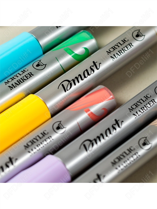 Akril markerlar 6 rangli pastel EC351 Deli, 351-EC