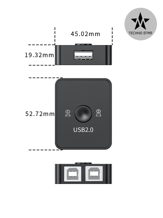 Свич переключатель USB 2.0 для принтера