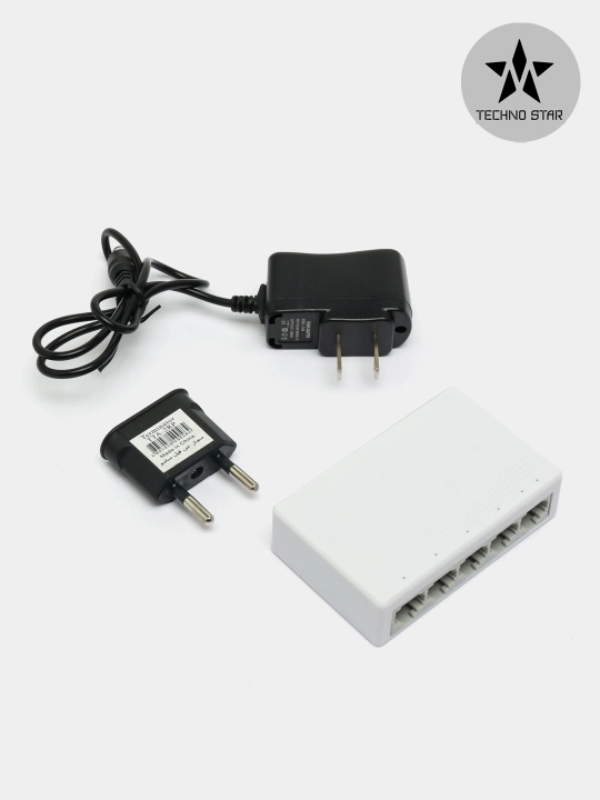 5-portli gigabit stol komutatori, tarmoq hab 1000 Mb/s, 1 Gigabit