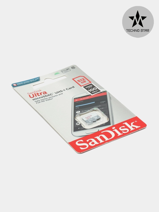 Flesh-disk Sandisk Ultra, 256/512 Gb, 100 Mb/s, microSDXC, UHS-I card