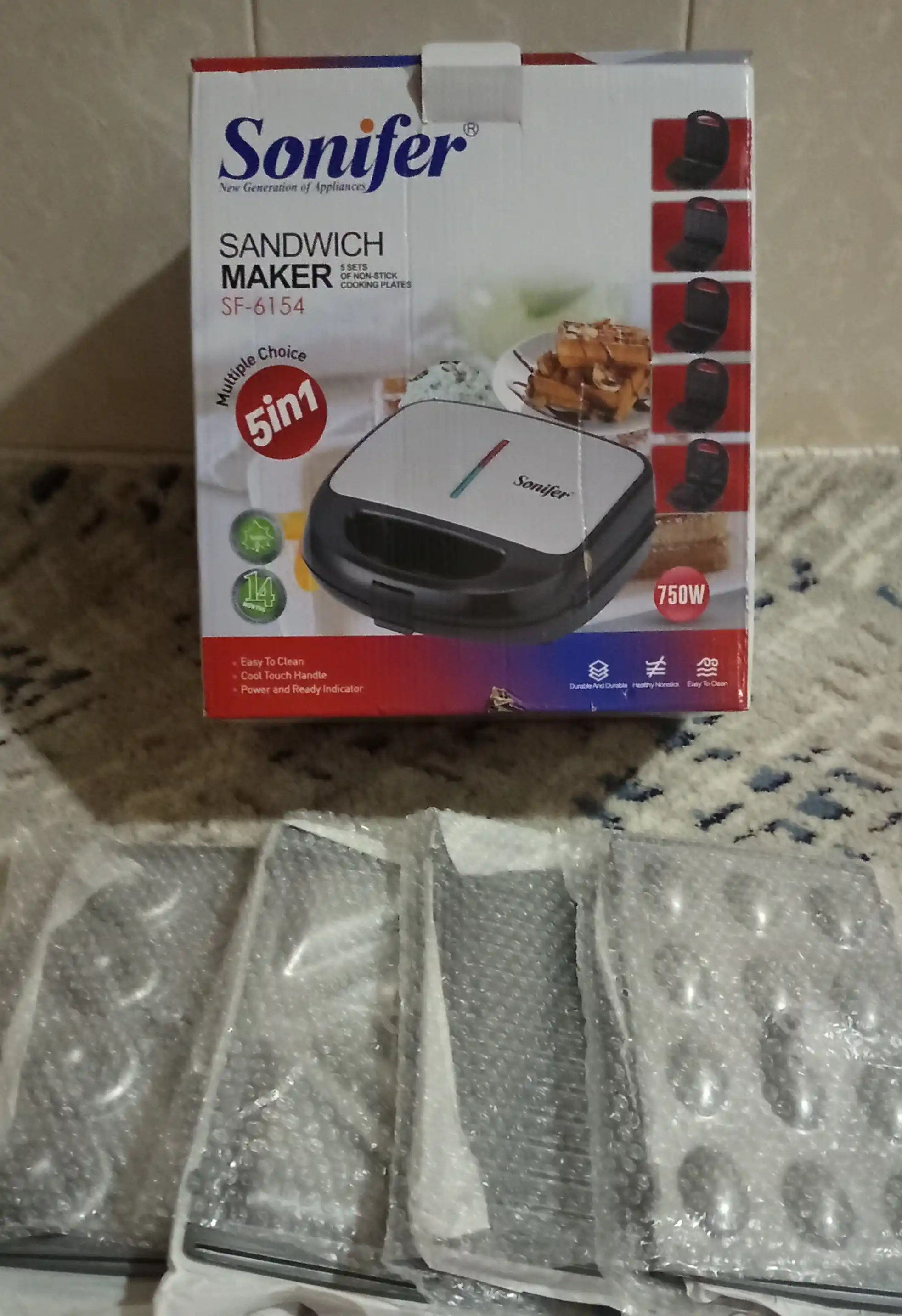 Ko'p funktsiyali vafli pishirgich-toster, sendvich pishirgich, 3 tasi 1 da, 5 tasi 1 da, 7 tasi 1 da