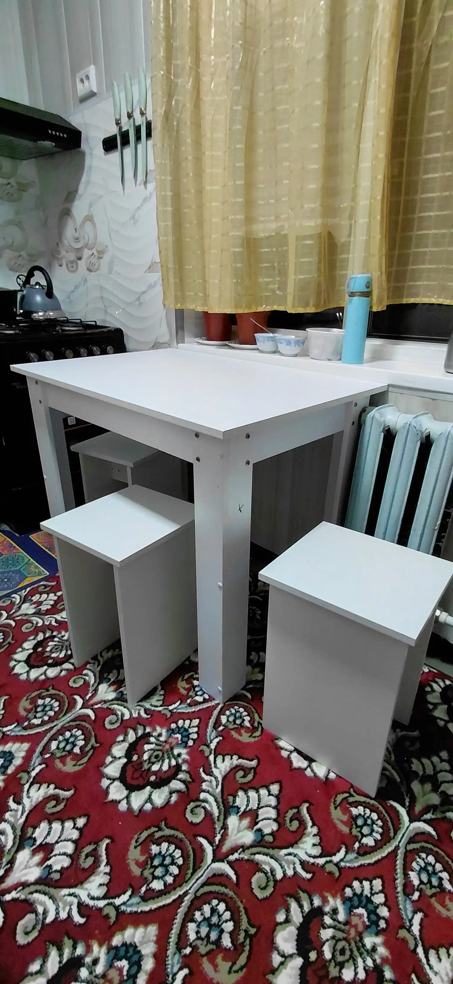 Oshxona va restoran, kafe uchun ixcham ovqatlanish stoli, 95 sm * 65 sm * 76 sm