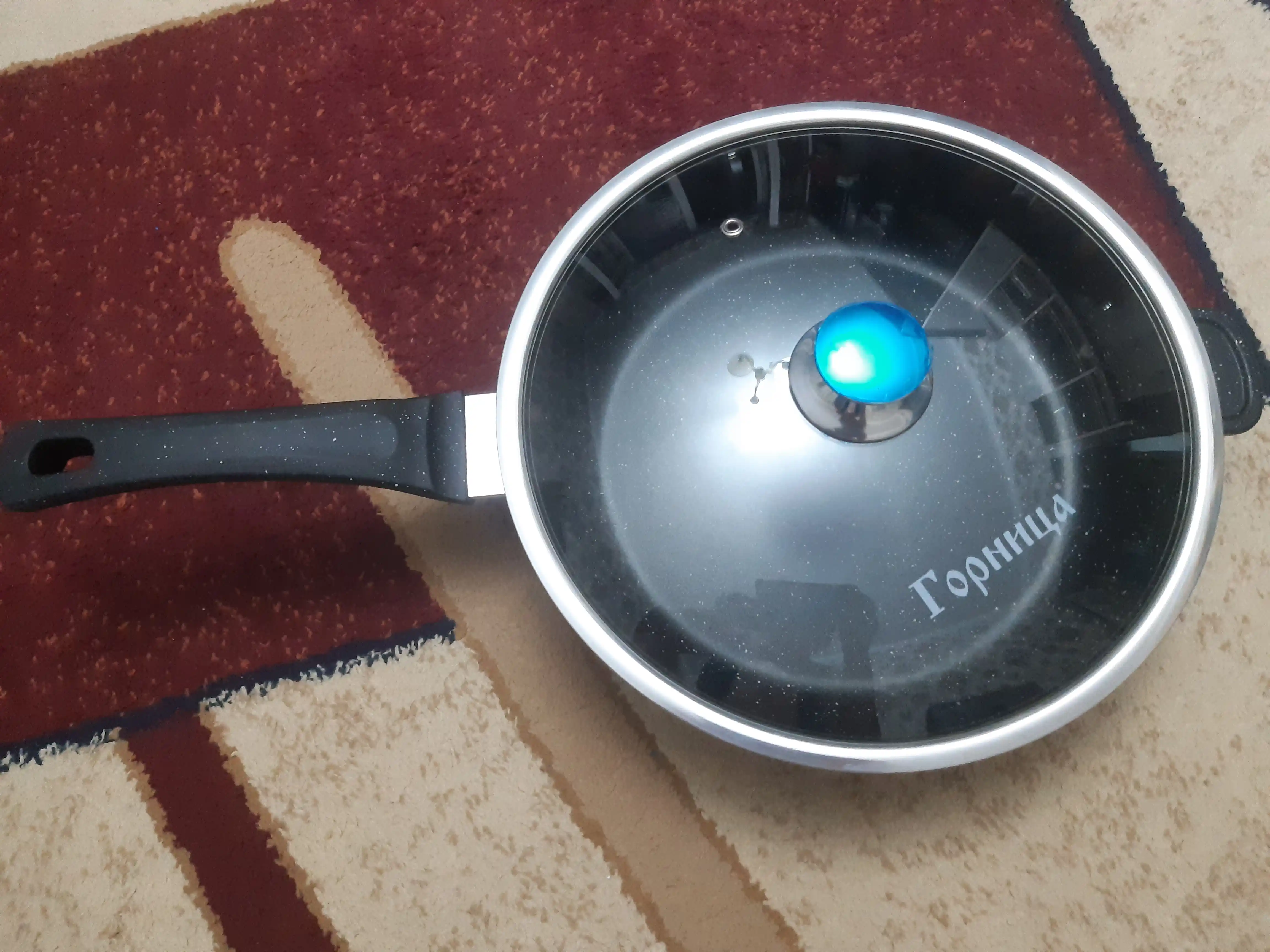 Tova Gornitsa, 20, 22, 24, 26, 28 sm, chuqur, shisha qopqoq, yopishmaydigan qoplamali