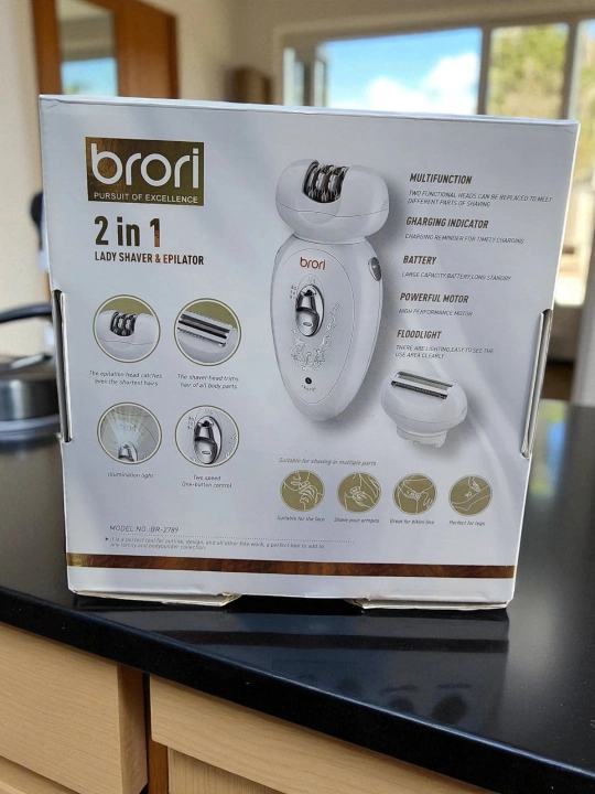 Professional epilyator modeli Brori BR-2789 simsiz,2 tasi 1 da ayollar tanasi uchun