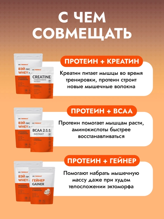 CYBERMASS WHEY PROTEIN – сывороточный протеин для мышц и силы, 1800 г, 60 порций