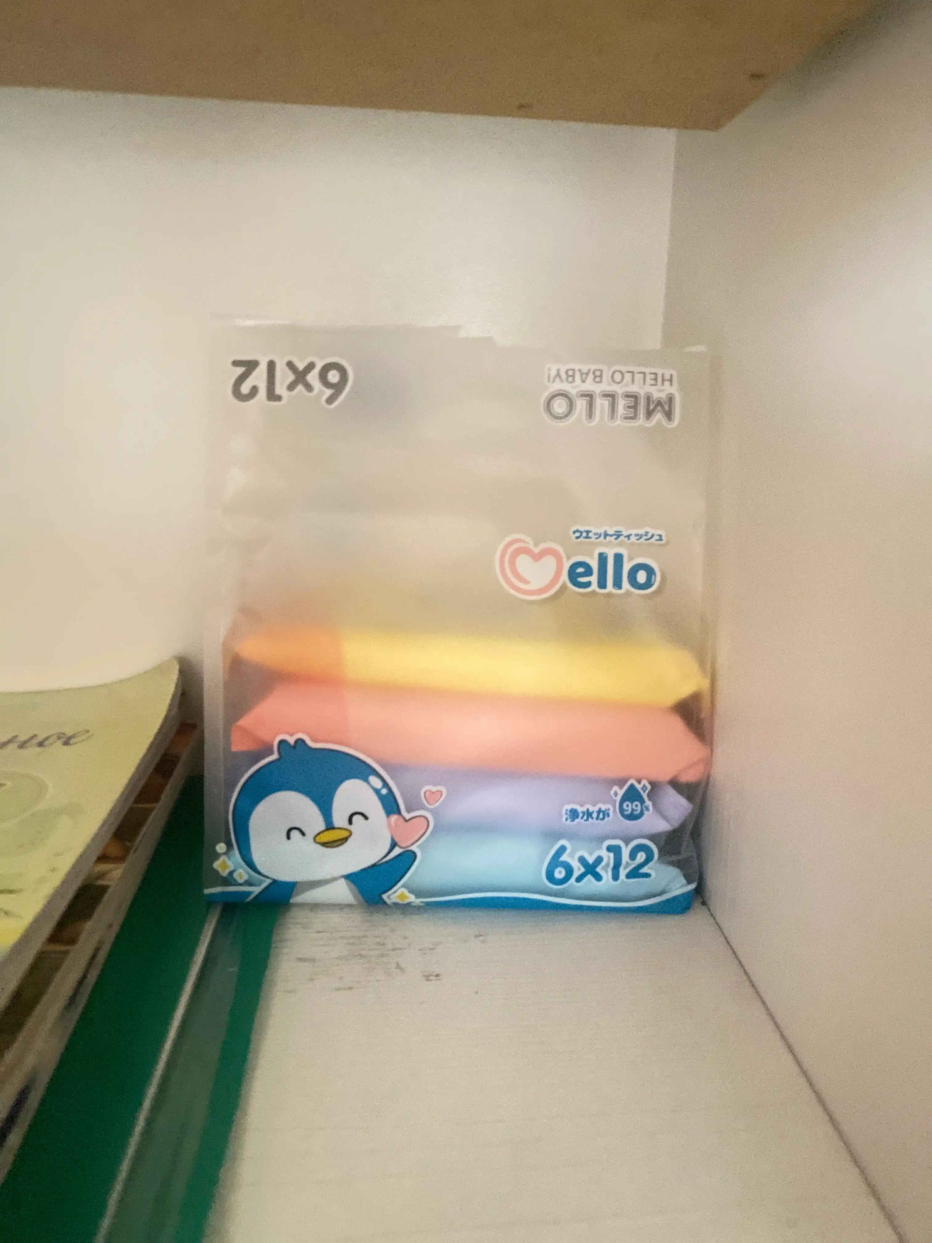 Bolalar uchun gigienik nam salfetkalar Mello, 6*12 dona