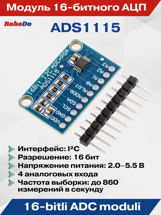 ADS1115 moduli 4 kanalli 16 bitli ADC - 