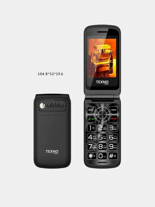 Knopkali telefon Texno Max R88, kamerasiz - 