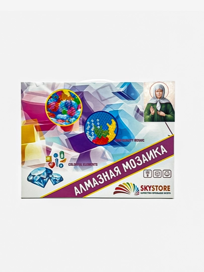 Olmos toshli mozaikasi Skystore "Ikona", ramkalik asosga tortilgan, 30 х 40