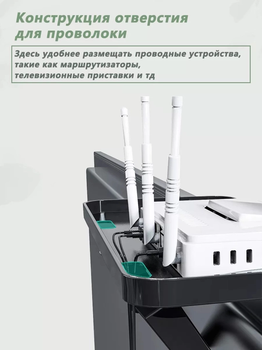 Pristavka, resiver va router uchun osma tokcha-taglik