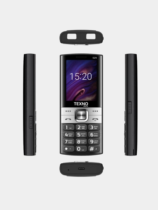 Кнопочный телефон Texno Max 029, + Зарядка и Чехол - 