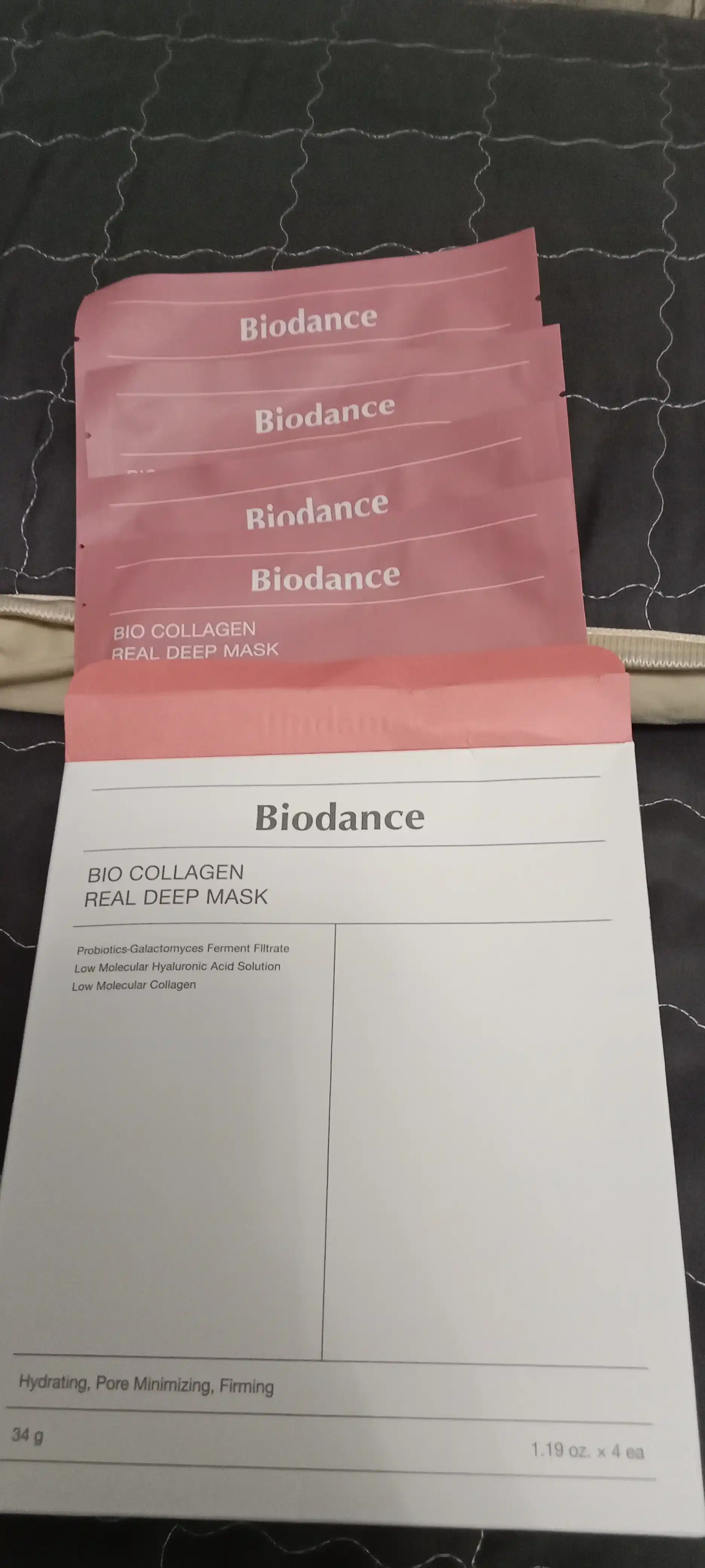 Maska Biodance,yuz uchun niqob,terining elastikligi uchun kollagenli tungi gidrogel niqobi