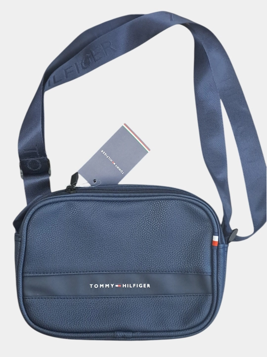 Барсетка мужская, через плечо, кожа, Tommy Hilfiger, в разных цветах и размерах