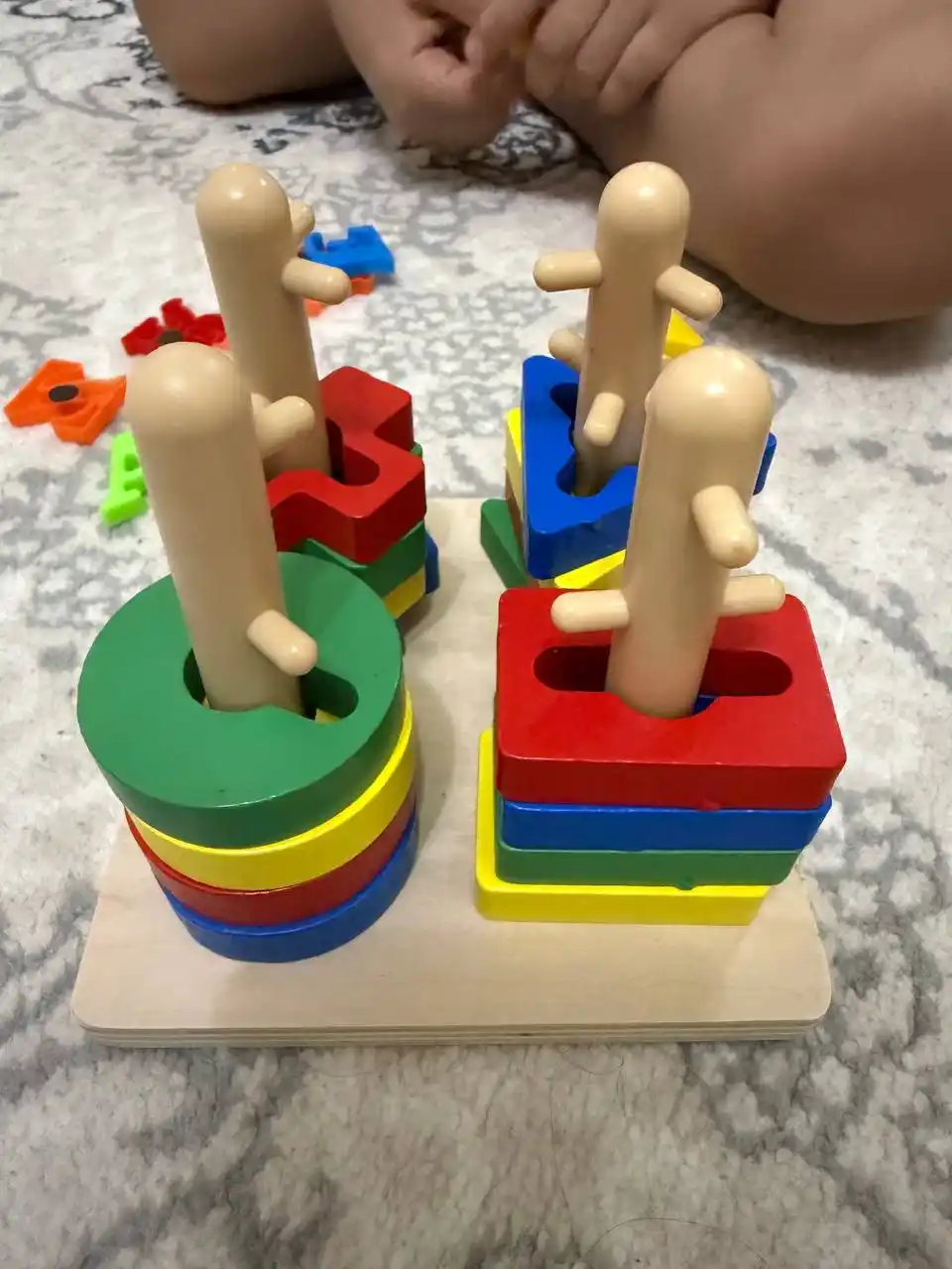 Saralagich, montessori, katta rivojlantiruvchi o‘yinchoq, yog‘och o‘yinchoqlar