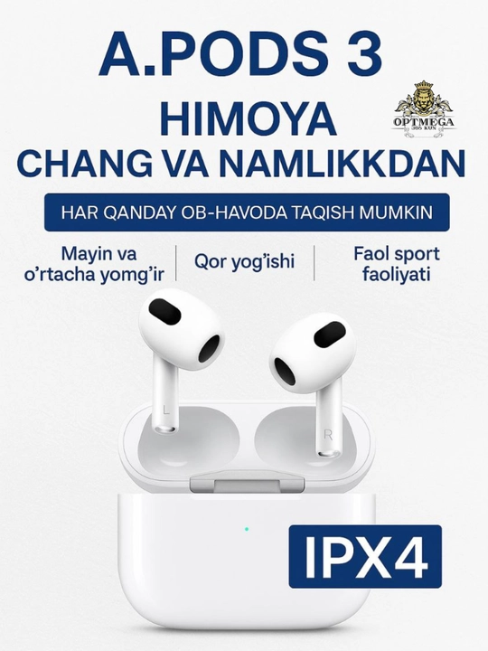 Наушники беспроводные Pods 3, для iOS и Android, Вьетнам версия - 