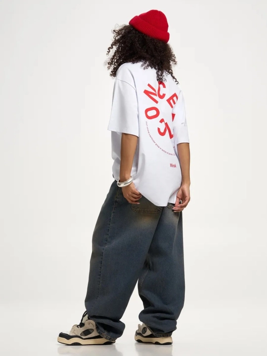 Keng jinsi shimlar y2k baggi oversize sk8 UNI