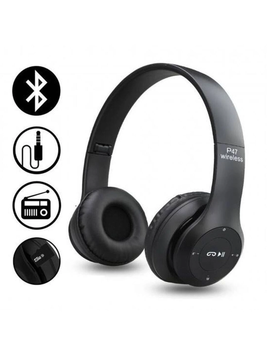 Наушники P47 Bluetooth, складные, стерео звук, слот для SD карты