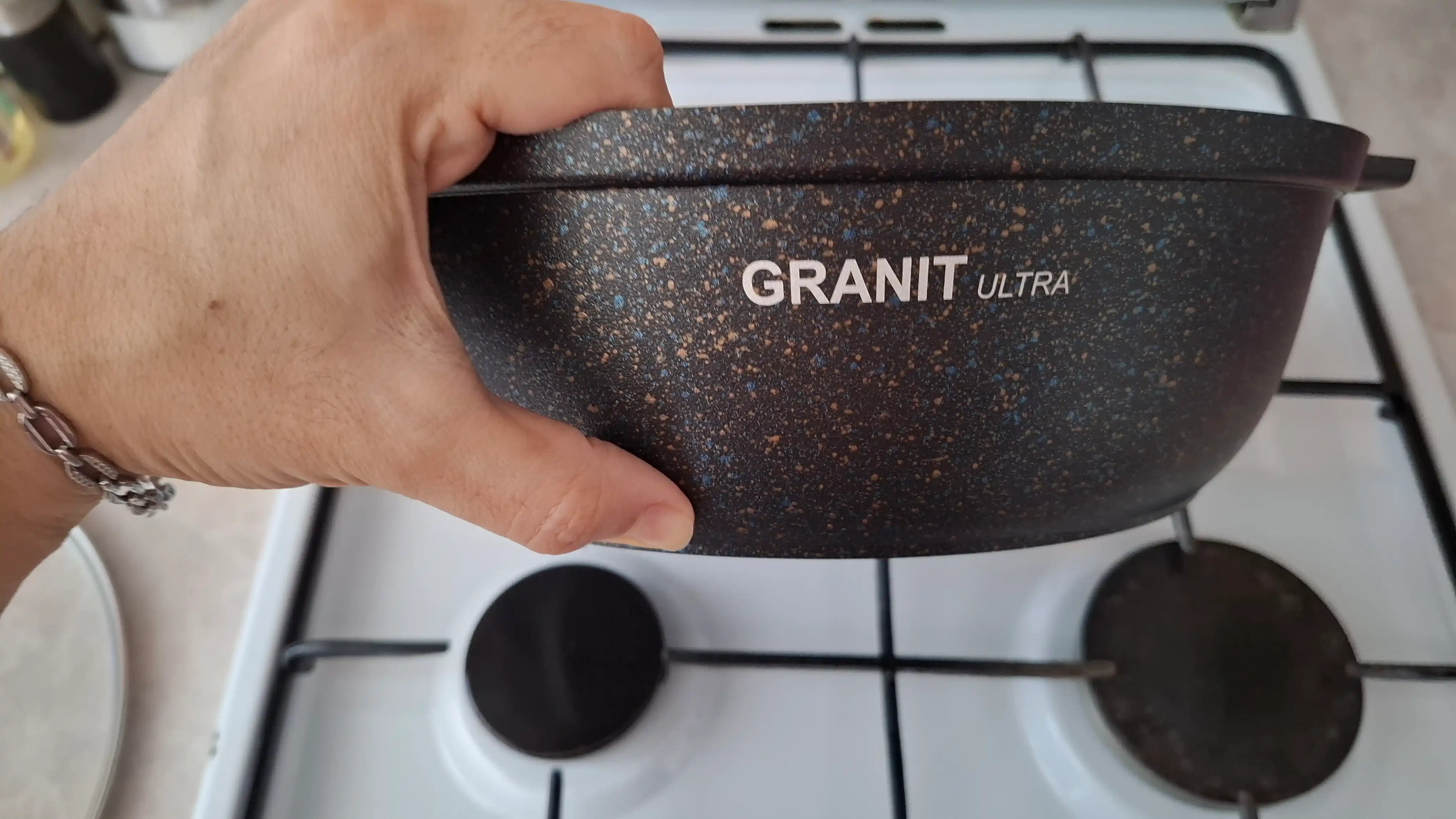 Кастрюля-жаровня Kukmara Granit Ultra 3 / 4 / 5 л (Цвет-Blue)