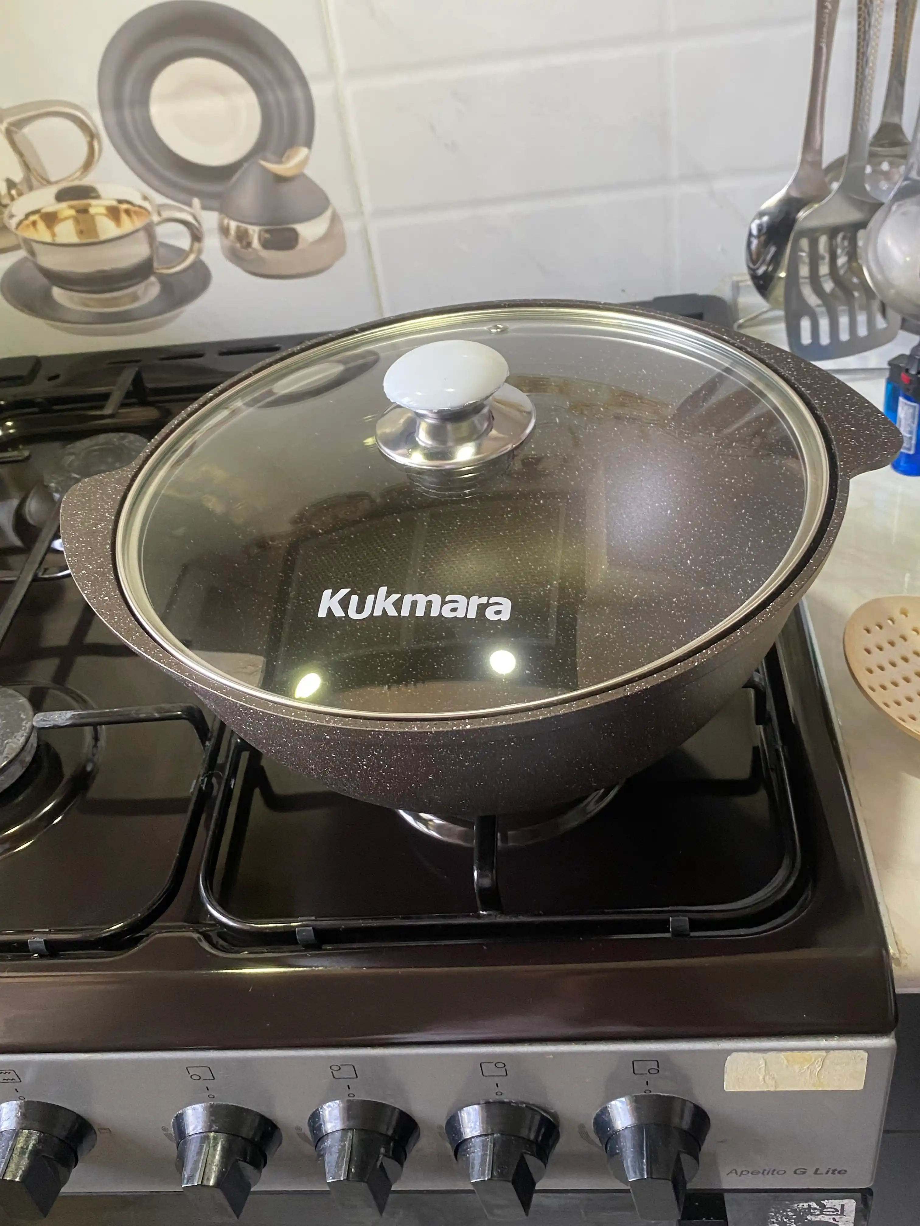 Казан для плова с антипригарным покрытием с крышкой Kukmara