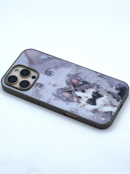 iPhone X XS, 11, 12, 13, 14, 15, 16 Pro, Max, твёрдый глянцевый силиконовый чехол