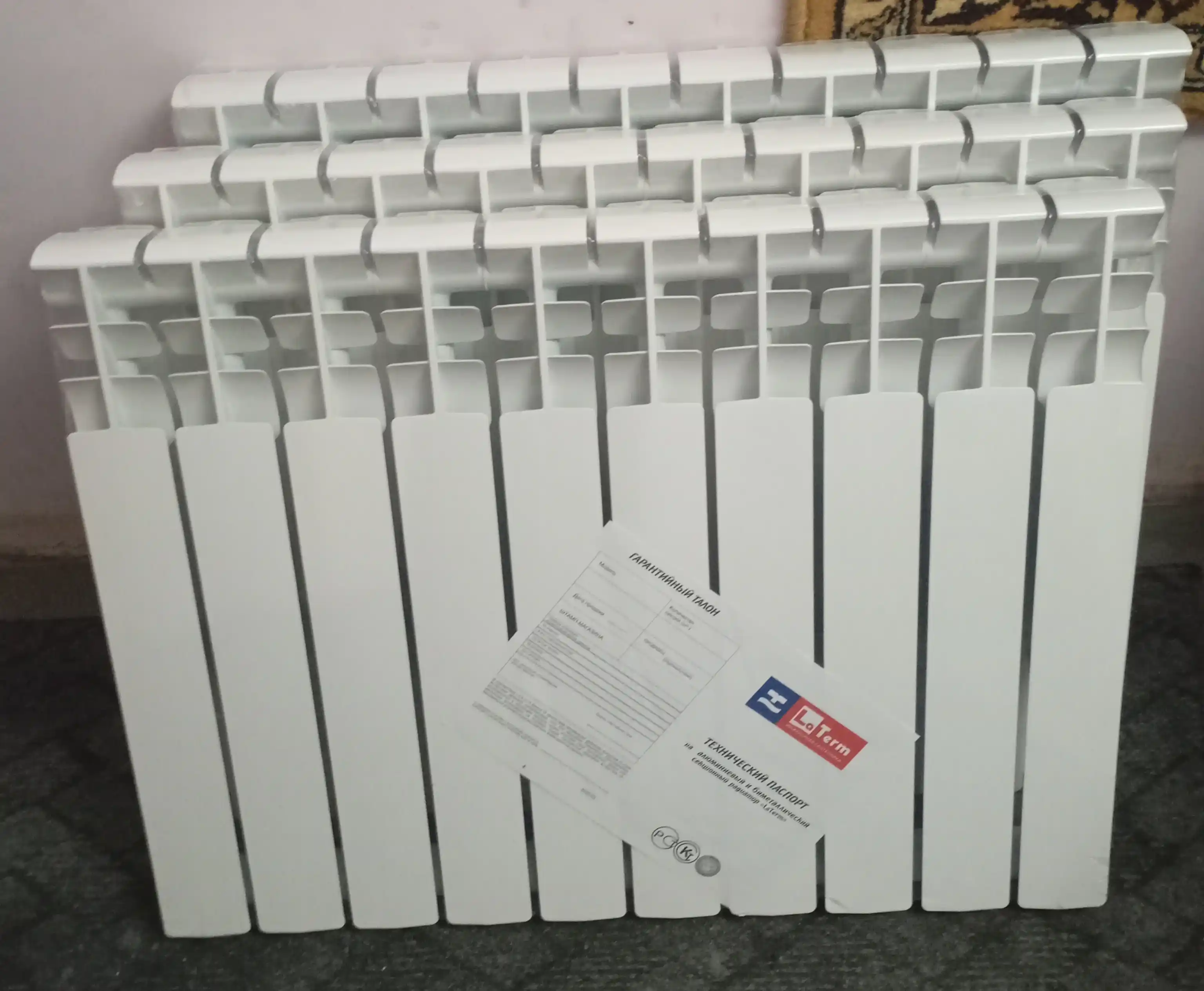 Bimetall radiator 10 seksiya, 500/80, isitish radiatori batareya, 20 bar, 10 yil kafolat