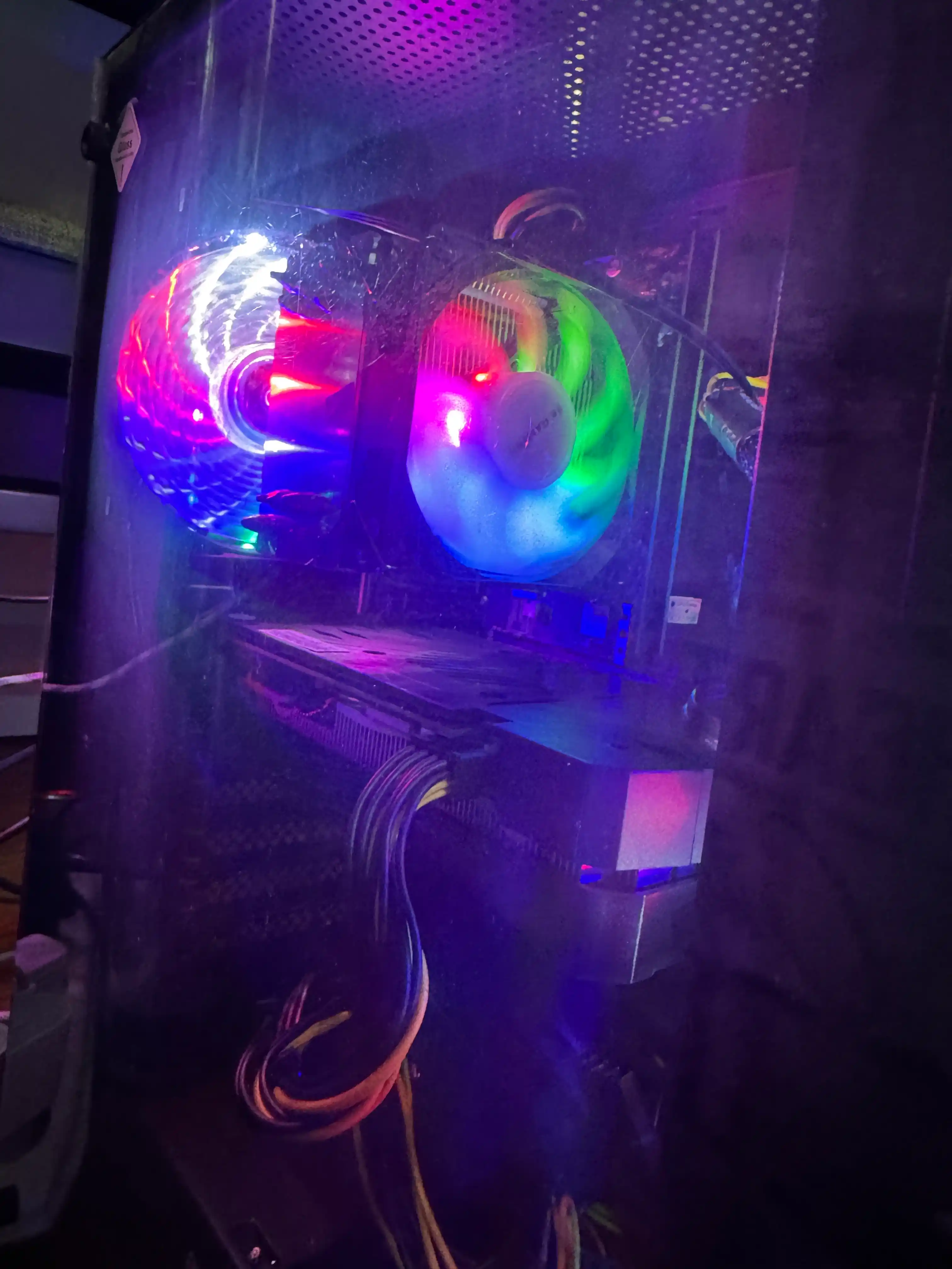 RGB-вентилятор для компьютера, 120 мм , радужный цвет, с высоким воздушным потоком