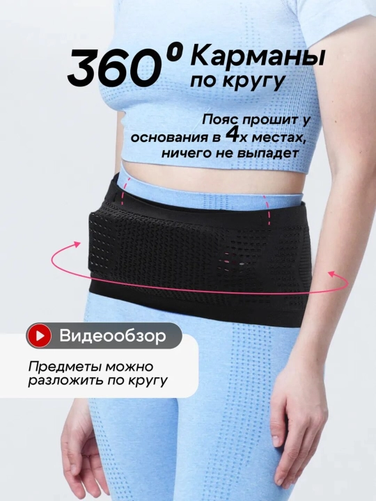 Универсальный спортивный пояс — для бега, фитнеса, йоги и путешествий