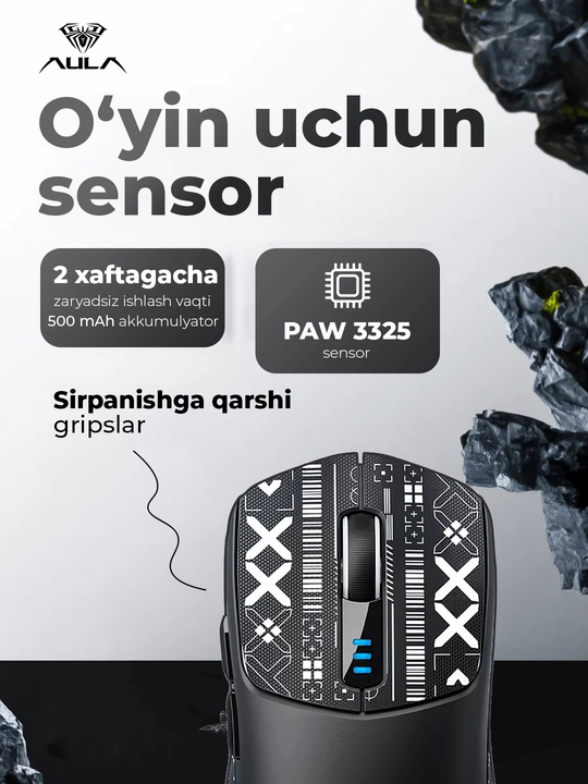 AULA SC580 kompyuter uchun simsiz sichqoncha, akkumulyatorli