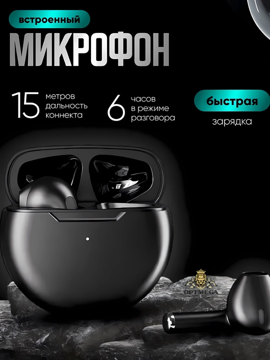 Simsiz quloqchinlar Pro 2, Pro 6, sensorli, iPhone va Android uchun