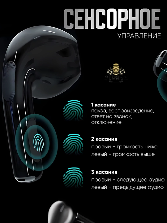Simsiz quloqchinlar Pro 2, Pro 6, sensorli, iPhone va Android uchun