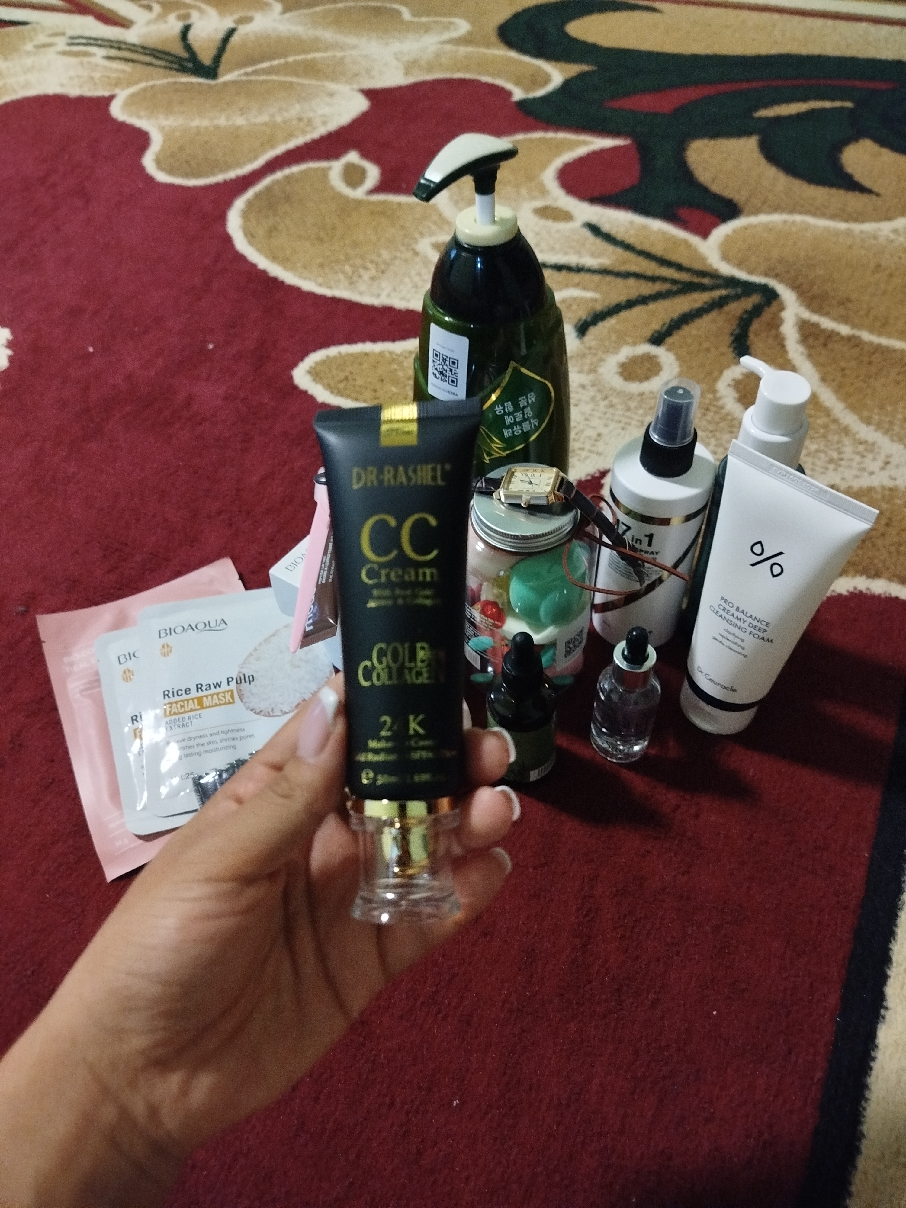 CC tonal kremi makiyaj uchun 24K gold collagen SPF60+, 50 ml