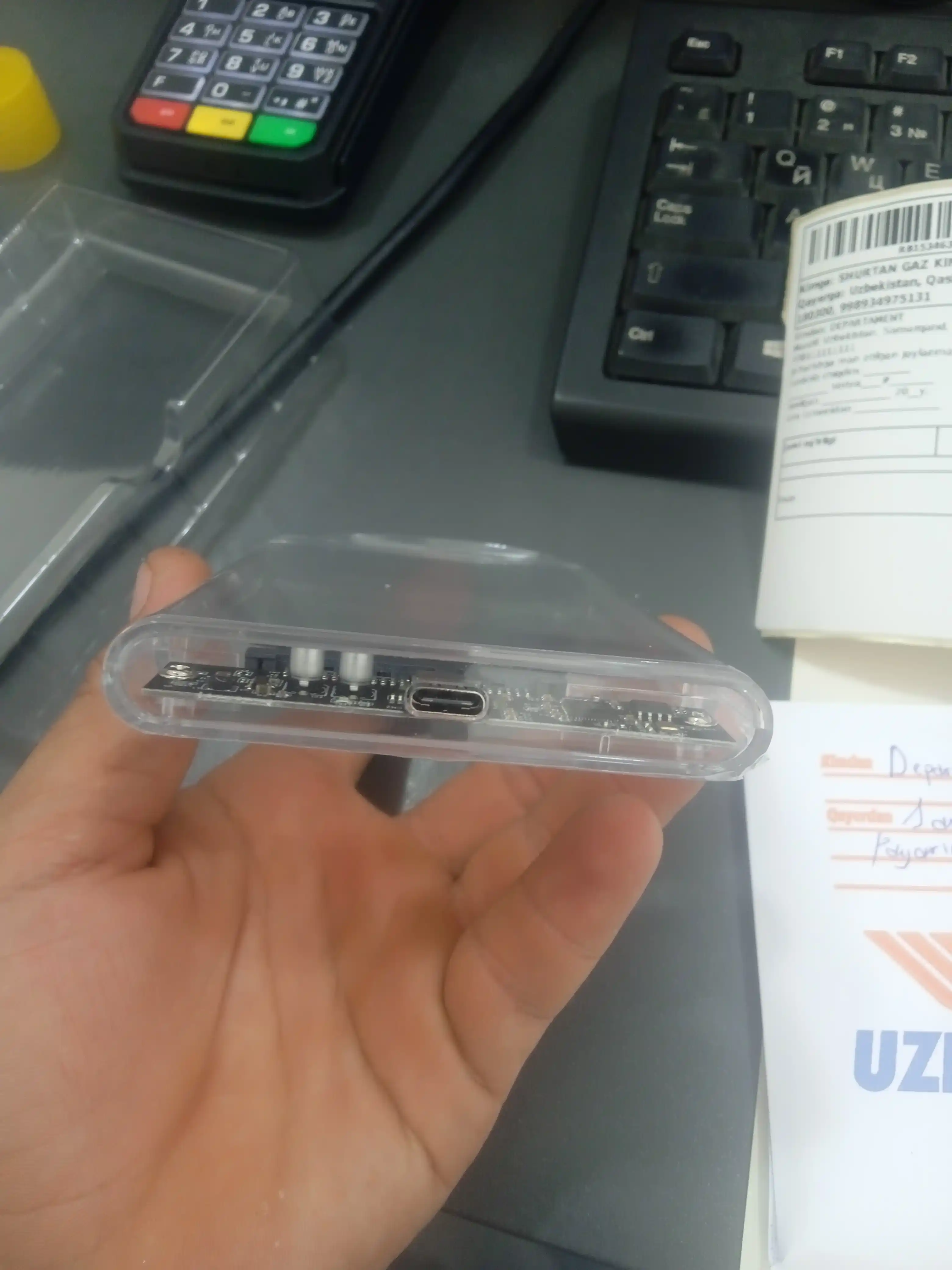 SSD и HDD кейс, 2.5", внешний корпус для жесткого диска до 4 Тб, USB 3.1, USB на Type-C